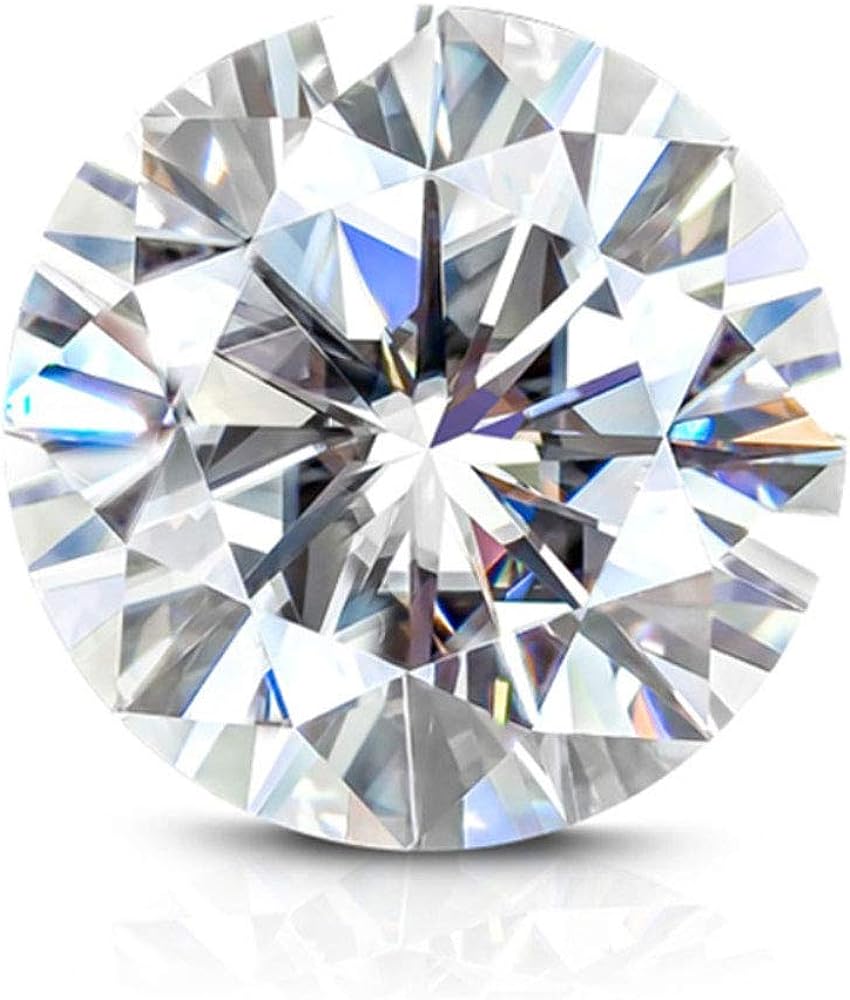 MOISSANITE DIAMOND ROUND D COLOUR , VVS1 CLARITY , EXCELLENT CUT CERTIFIED