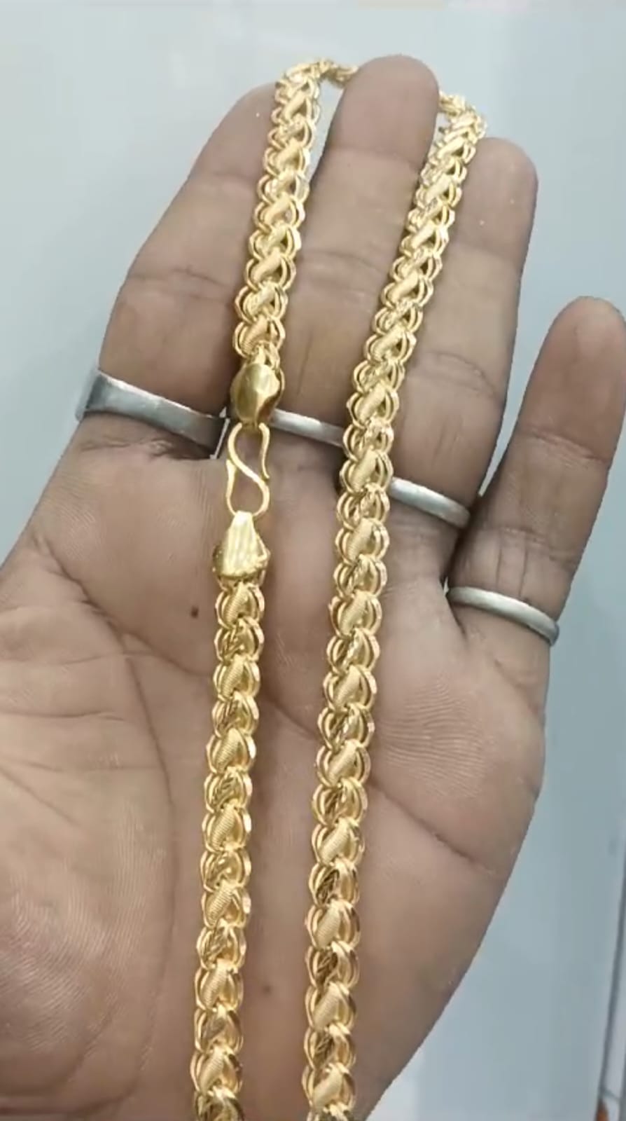 Lotus Chain 23 inch 31.7 Gram 200 MG 9.5 MM Gold Forming Chain from chokerset Jewelshingar 23319509