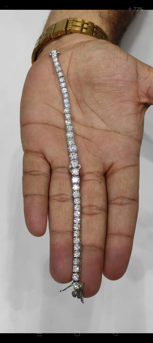 Moissanite diamond Bracelet in Silver hallmarked (MOI19700)