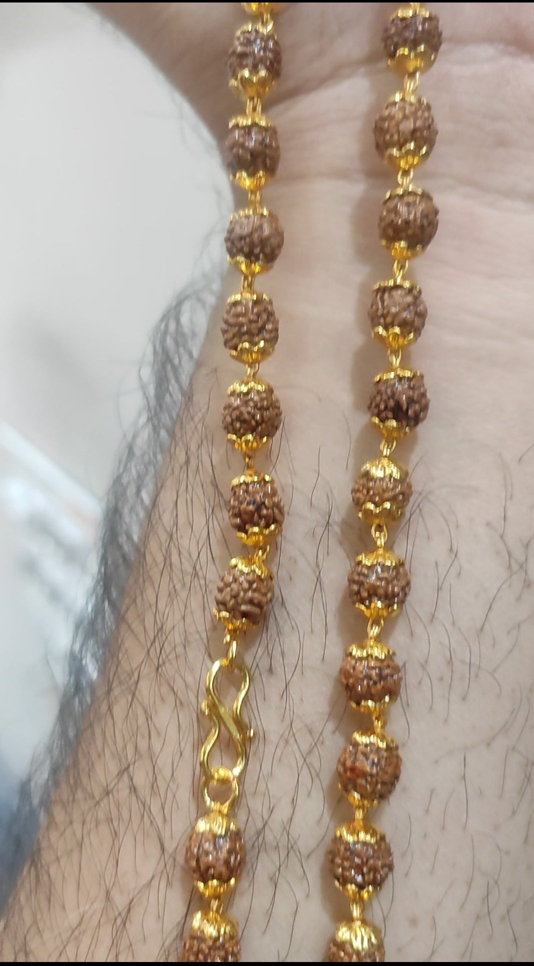 Gold Forming 25 Mg 30 Inch 6 mm 25 Gram Rudraksha Chain Mala By Chokerset CHWA9003