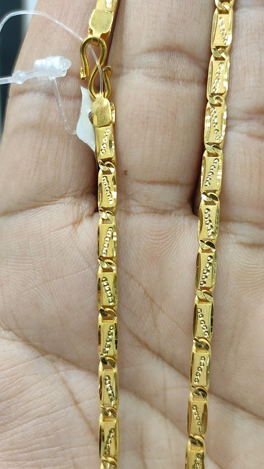 Chain Nawabi 20 inch 11 Gram 200 MG 4 MM Gold Forming Chain from chokerset Jewelshingar 20110404