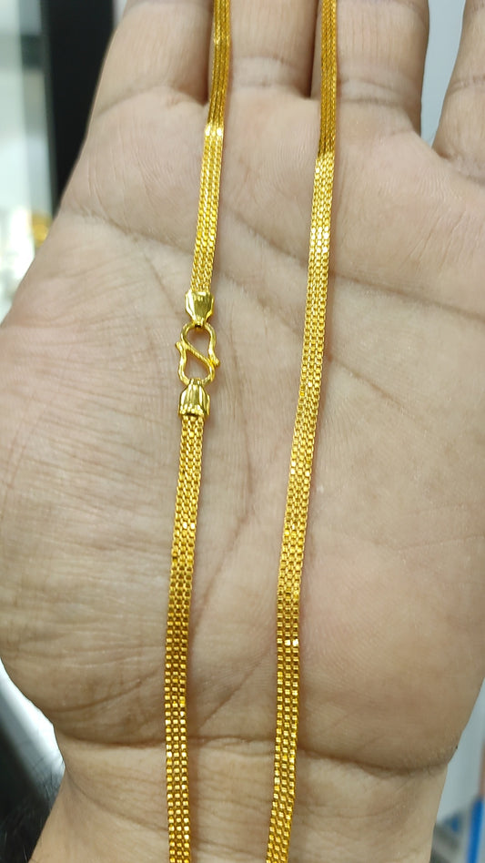 Chain 18 inch 6 Gram 200 MG 3.5 MM Gold Forming Chain from chokerset Jewelshingar 18063505