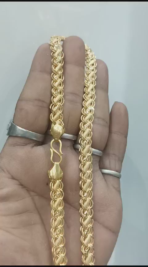 Lotus Chain 23 inch 31.7 Gram 200 MG 9.5 MM Gold Forming Chain from chokerset Jewelshingar 23319509