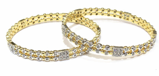 Ksvk Jewels Cubic Zirconia Bangle Set For Women Jewellery ( 10161-jb-2.2 ) - JEWELSHINGAR