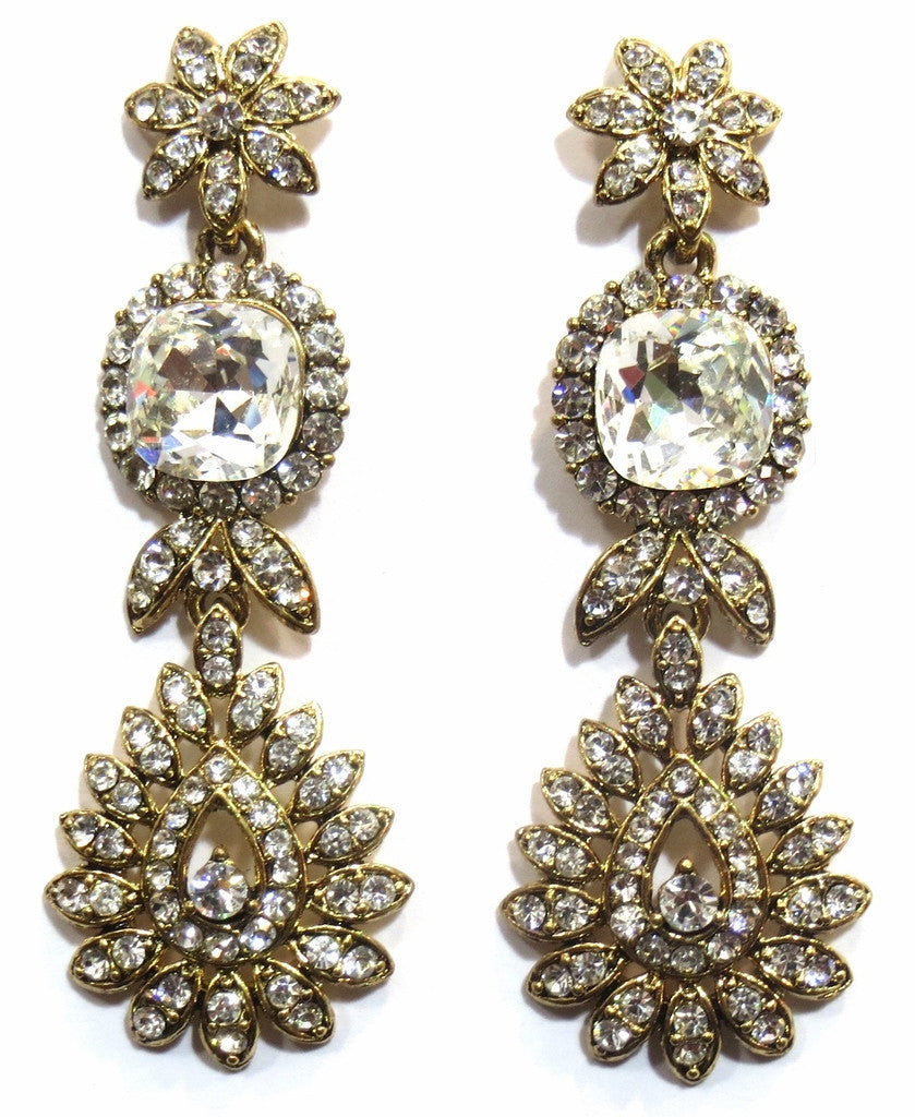 Shingar Jewelry Ksvk Jewels Cubic Zirconia Earrings Danglers For Women Jewellery ( 10289-ez-clear ) - JEWELSHINGAR