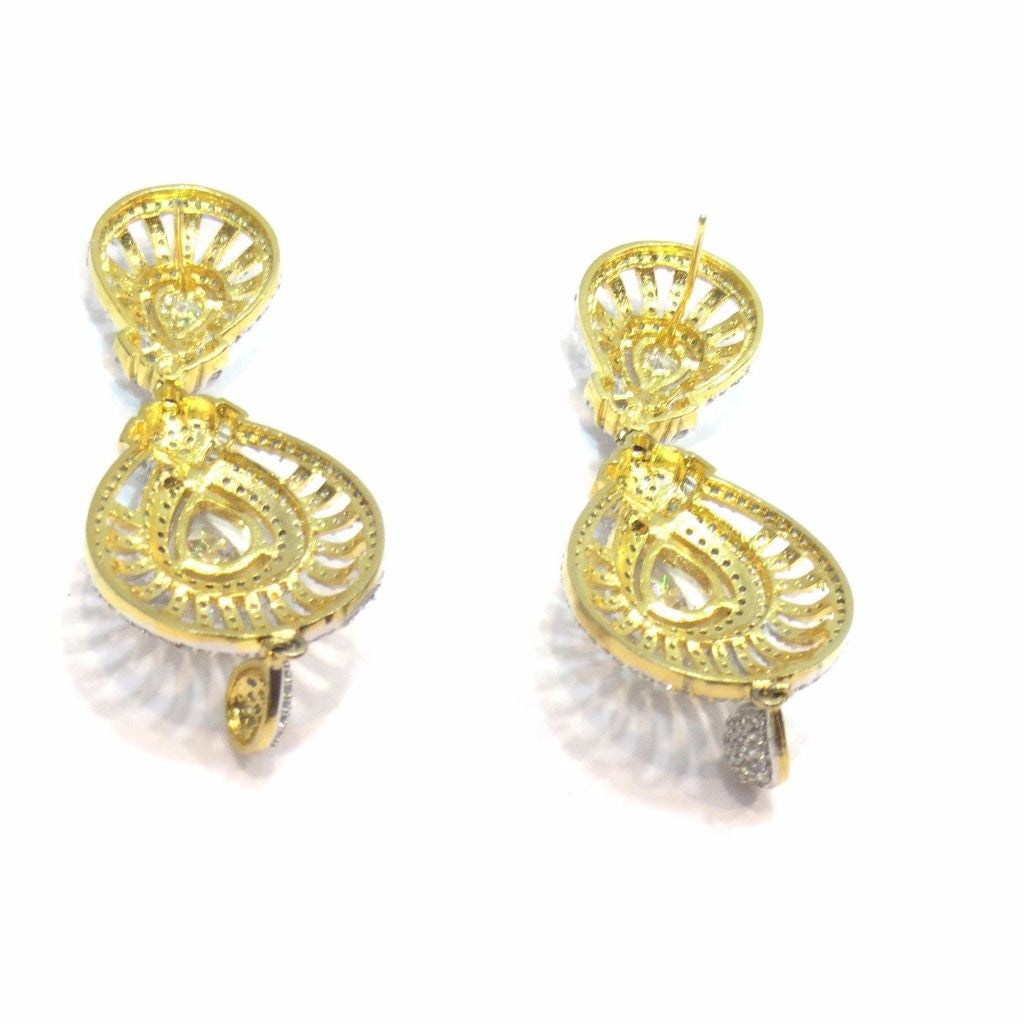 Jewelshingar Jewellery American Diamond Earrings For Women ( 11618-ead ) - JEWELSHINGAR