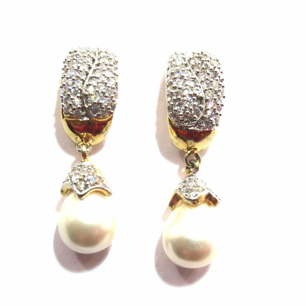 Jewelshingar Jewellery American Diamond Earrings For Women ( 11752-ead ) - JEWELSHINGAR