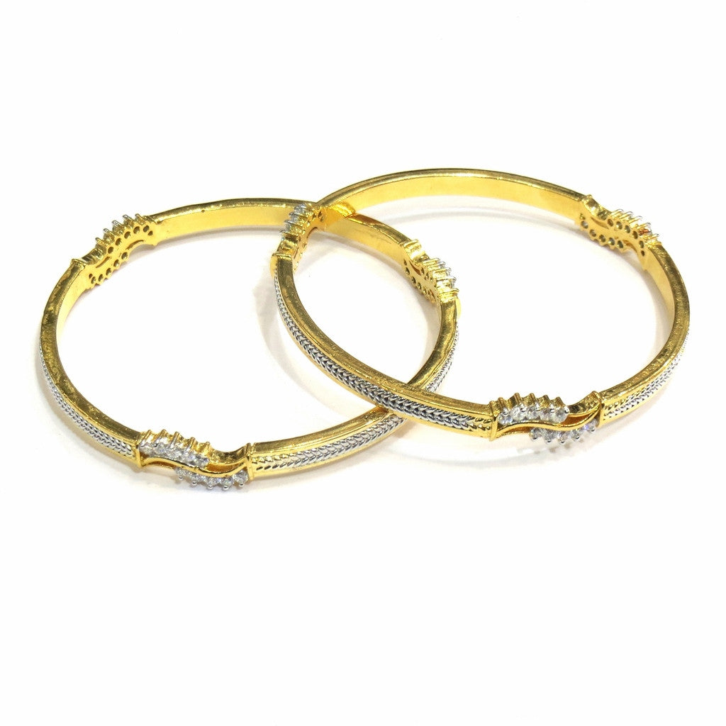 Jewelshingar Jewellery American Diamond Bangles For Women ( 11860-jb-P ) - JEWELSHINGAR