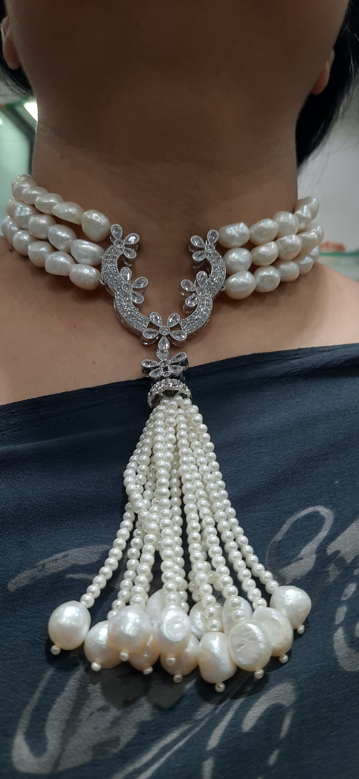 Jewelshingar fine Pearl's necklace for women (170412JS)