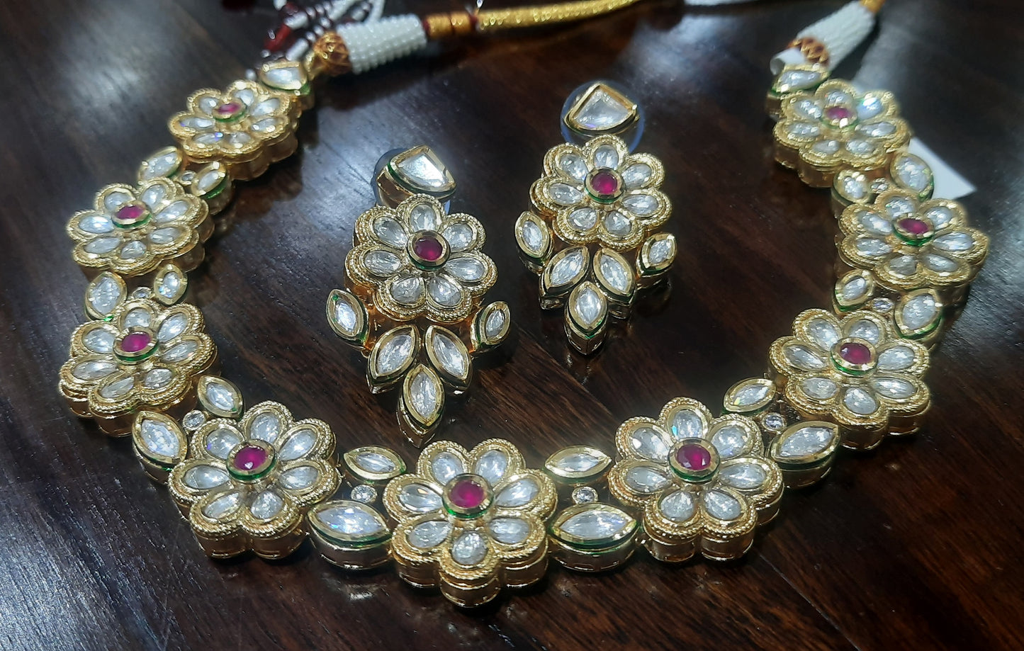 Jewelshingar Fine polki Kundan Jewellery Necklace Set for Women
