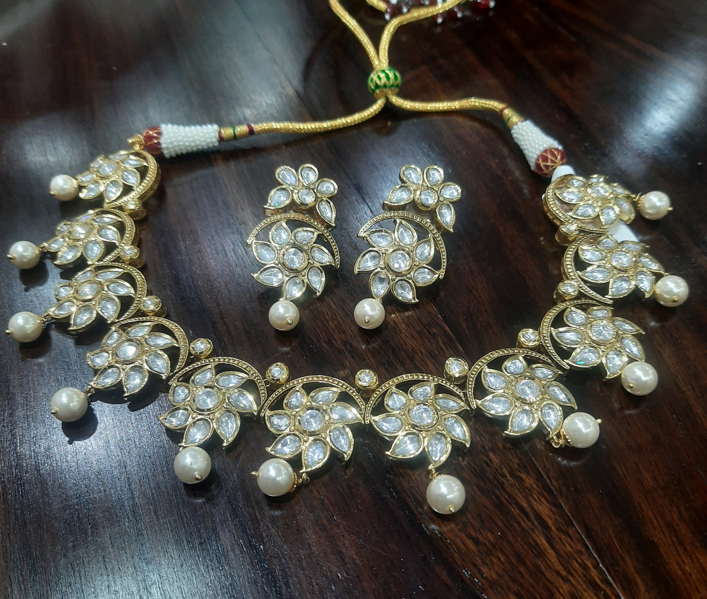 Jewelshingar Fine Polki Kundan Jewellery Necklace Set for Women