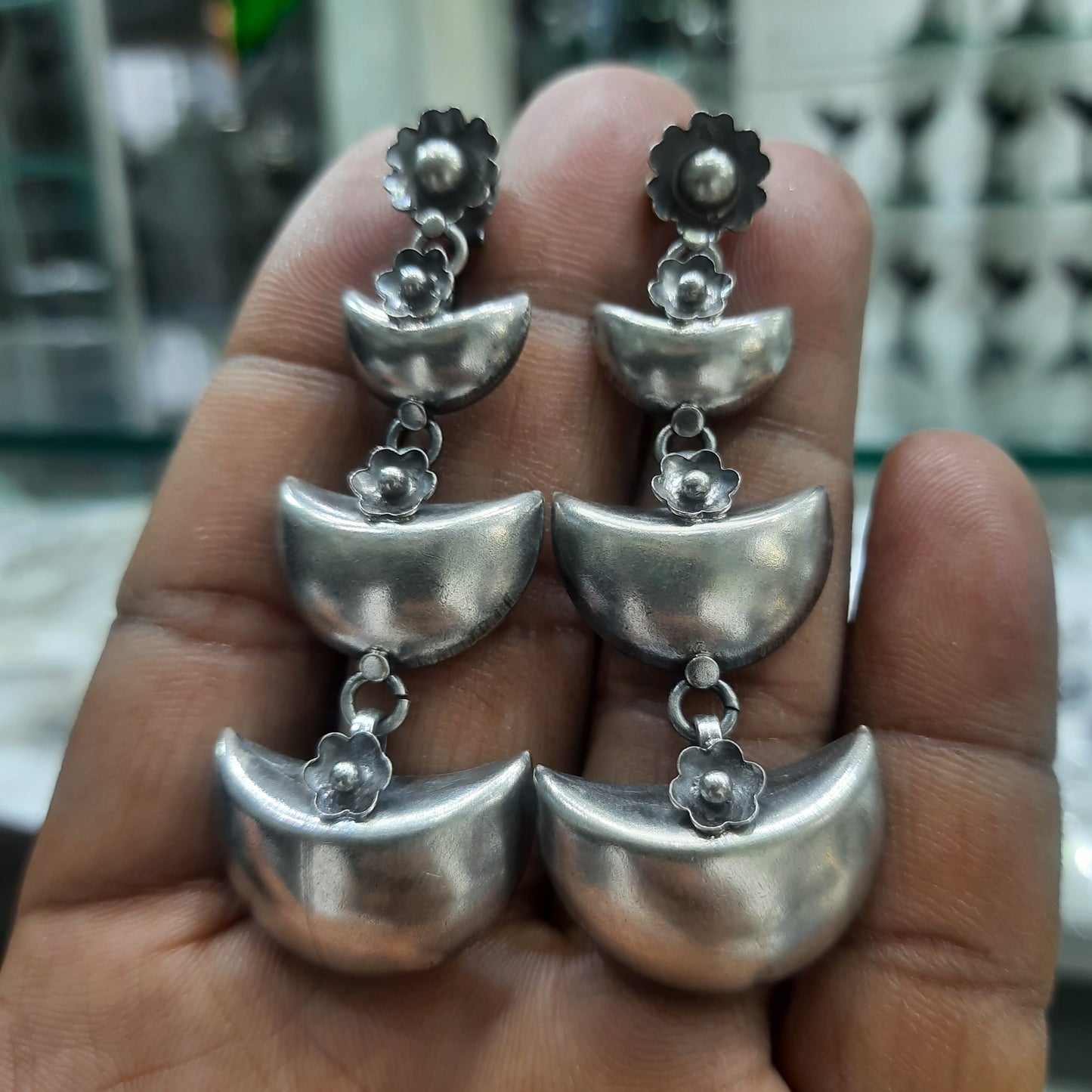 Jewelshingar Jewellery Exclusive 92.5 Sterling Silver Earrings For Girls ( 181822SSE )