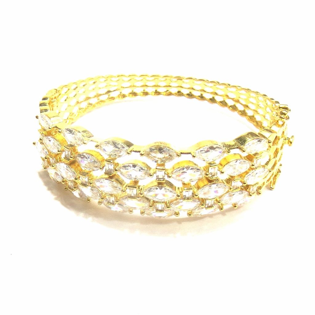 Jewelshingar Jewellery Shingar Jewellery Silver Gold Plated Bracelets For Women ( 39697-bcad )