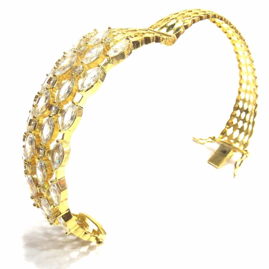 Jewelshingar Jewellery Shingar Jewellery Silver Gold Plated Bracelets For Women ( 39697-bcad )
