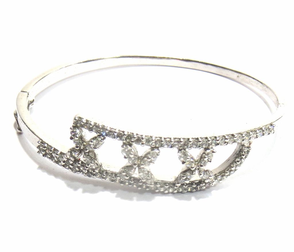 Jewelshingar Jewellery Shingar Jewellery Silver Plated Bracelets For Women ( 39729-bcad )