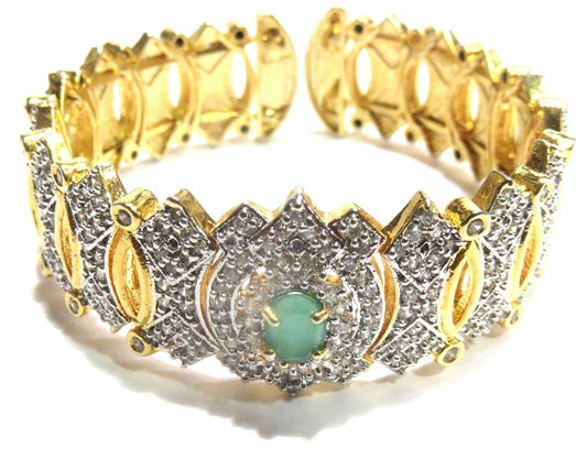 Jewelshingar Jewellery Shingar Jewellery Silver Gold Plated Bracelets For Women ( 39771-bcad )