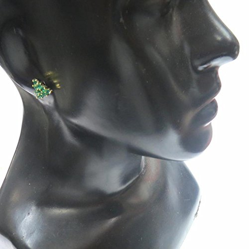 Jewelshingar Jewellery Diamond Looking Stud Earrings For Women ( 39493-ead-studds-green )