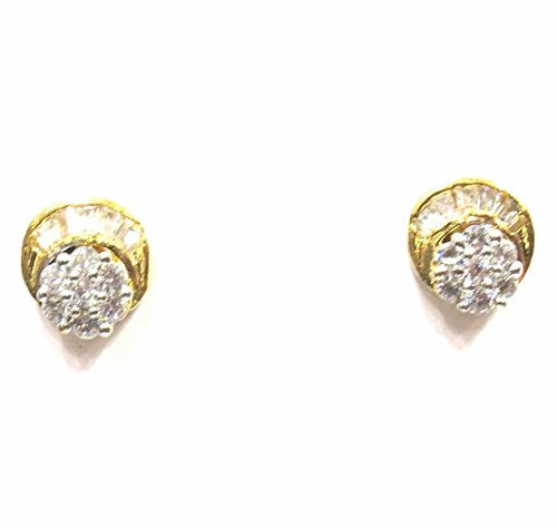 Jewelshingar Jewellery Diamond Looking Stud Earrings For Women ( 39370-ead-studds-plain )