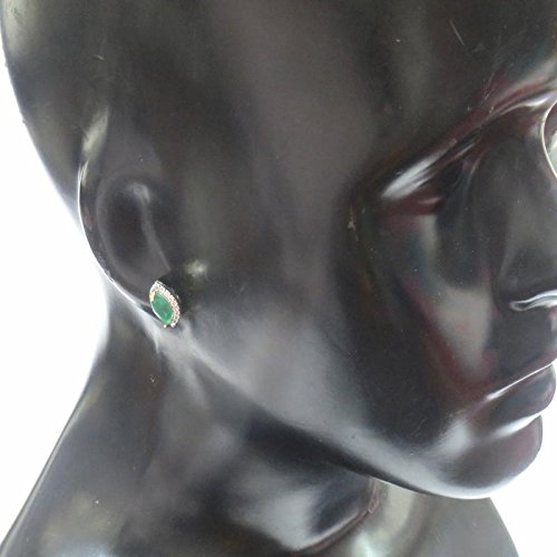 Jewelshingar Jewellery Diamond Looking Stud Earrings For Women ( 39510-ead-studds-green )