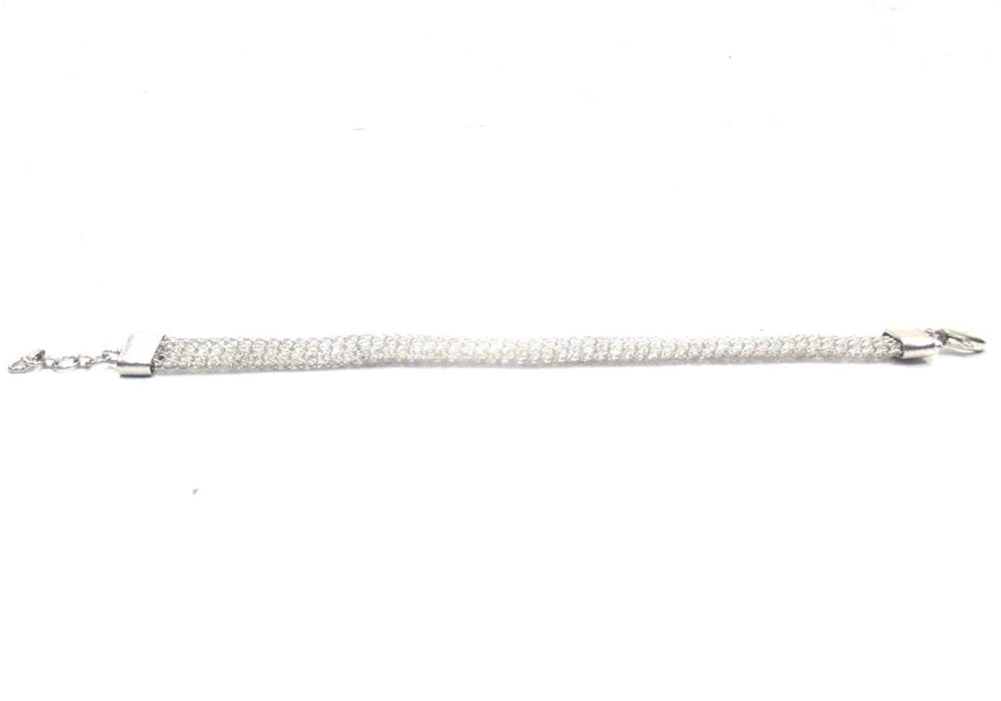 Jewelshingar Jewellery Fine Rhodium Plated Chain Bracelet For Women ( 35620-cb-rhodium )