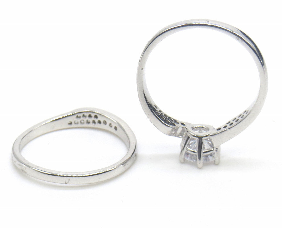 Jewelshingar Jewellery Fine American Diamond Silver Ring ( 45837-ring )