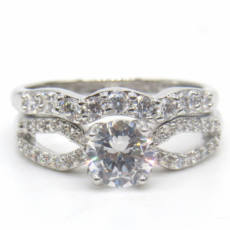 Jewelshingar Jewellery Fine American Diamond Silver Ring ( 45842-ring )