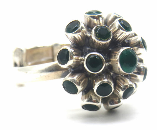 Jewelshingar Jewellery Fine 925 Silver Green Ring ( 47477-ssr )