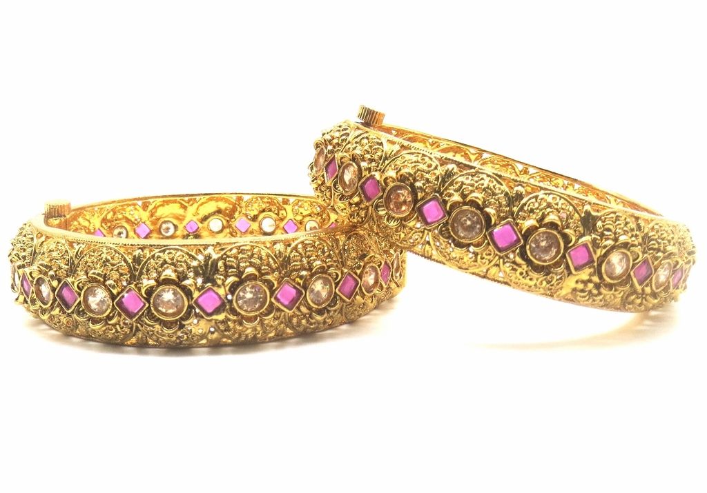 Jewelshingar Jewellery Shingar Jewellery Antique Plated Bangle Set For Women ( 47529-m-2.8 )