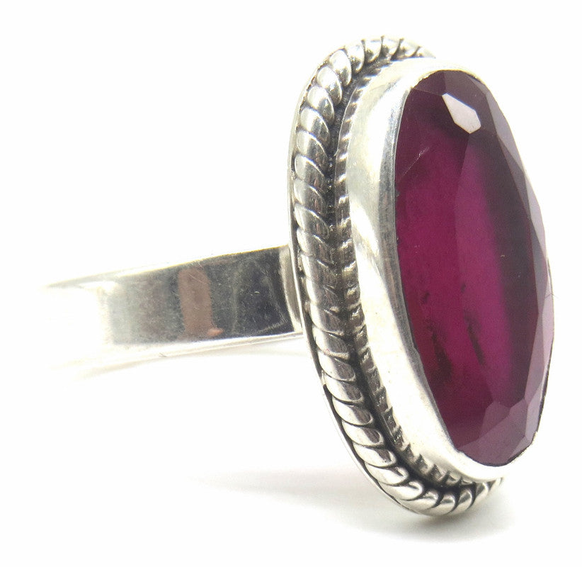Jewelshingar Jewellery Fine 925 Silver Ruby Ring ( 47643-ssr )