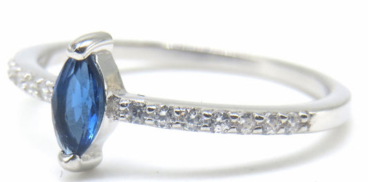 Jewelshingar Jewellery Fine 925 Silver Blue Ring ( 47662-ssr )
