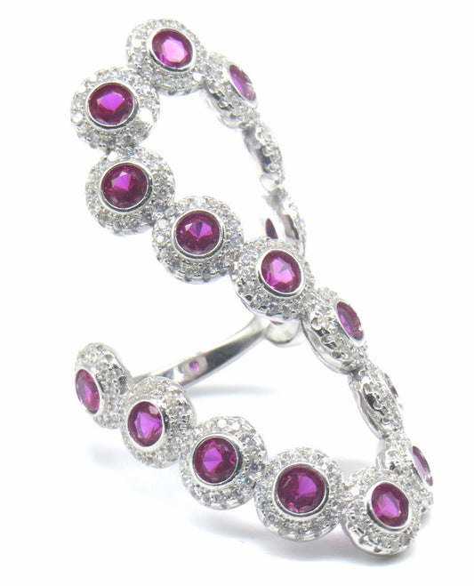 Jewelshingar Jewellery Fine 925 Silver Ruby Ring ( 47680-ssr )