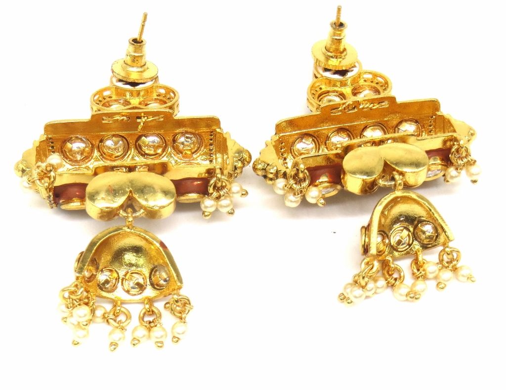 Jewelshingar Jewellery Gold Plating Clear Colour Earrings For Women ( 48337-ace )