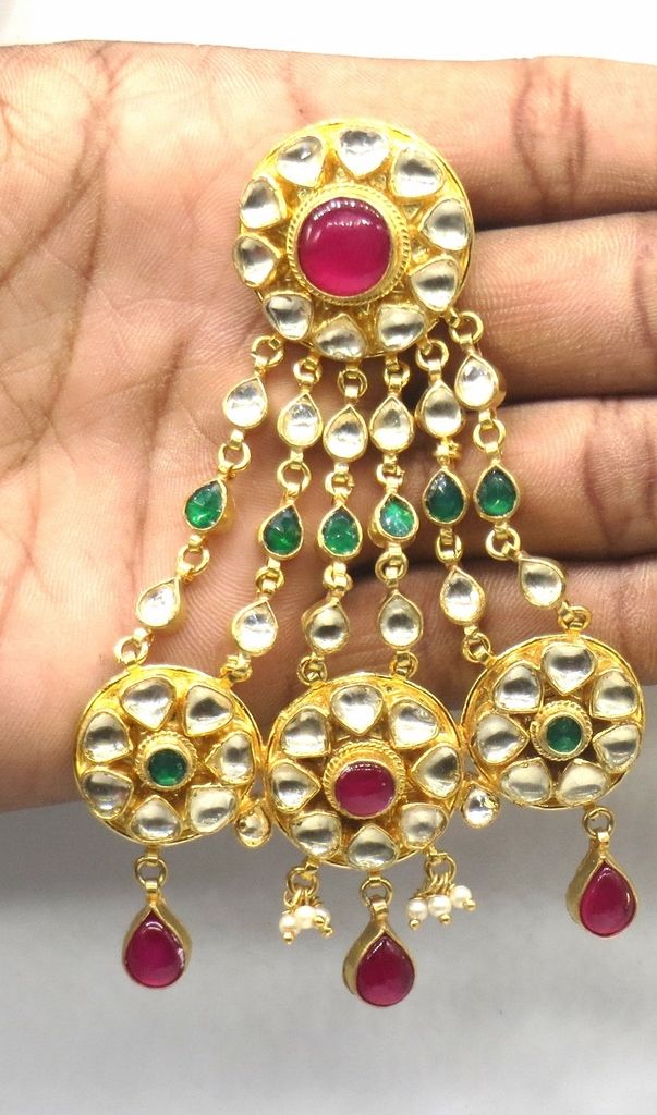 Jewelshingar Jewellery Gold Plating Multi Colour Earrings For Women ( 48679-dce )