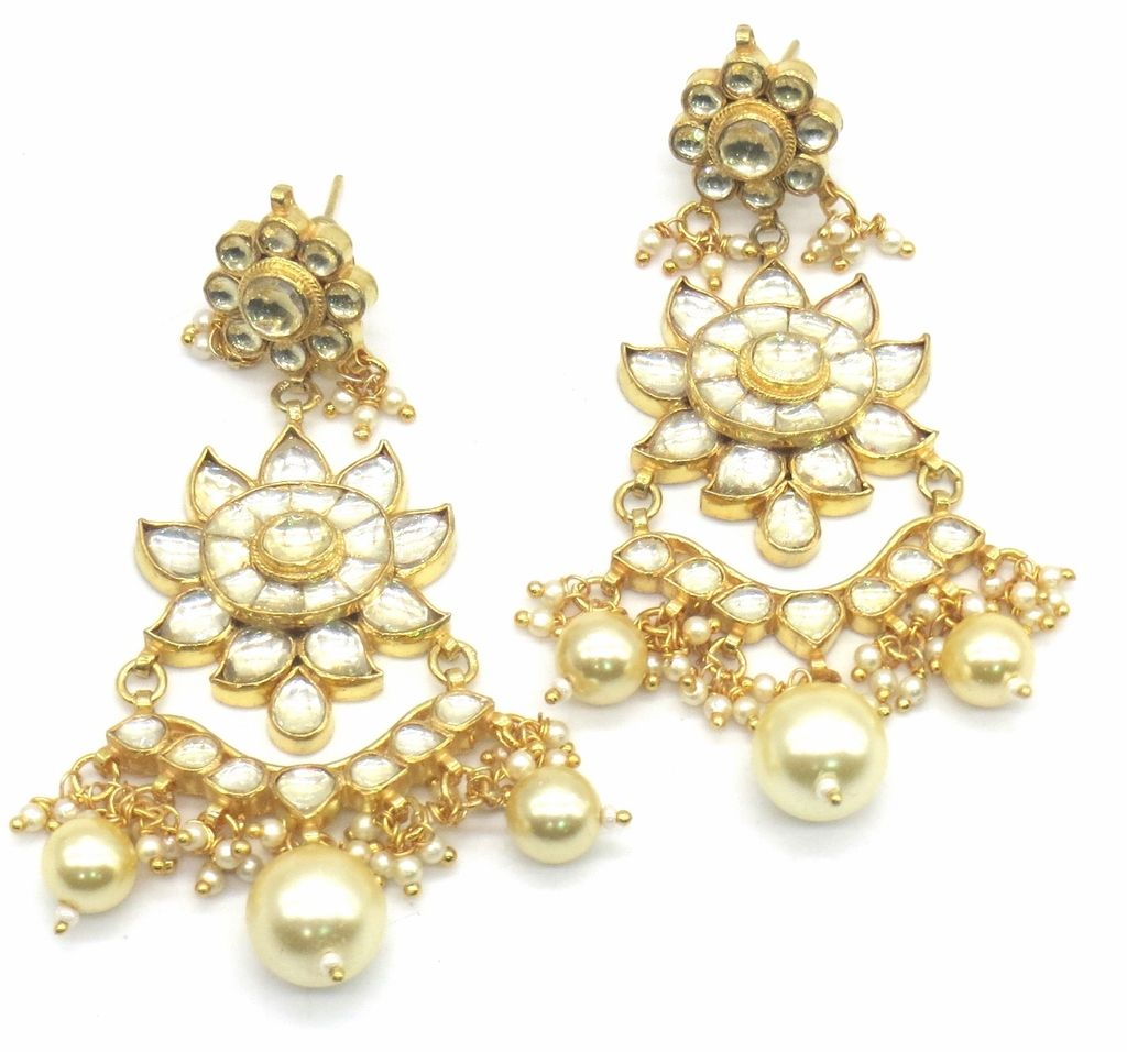 Jewelshingar Jewellery Gold Plating Gold Colour Earrings For Women ( 48708-dce )
