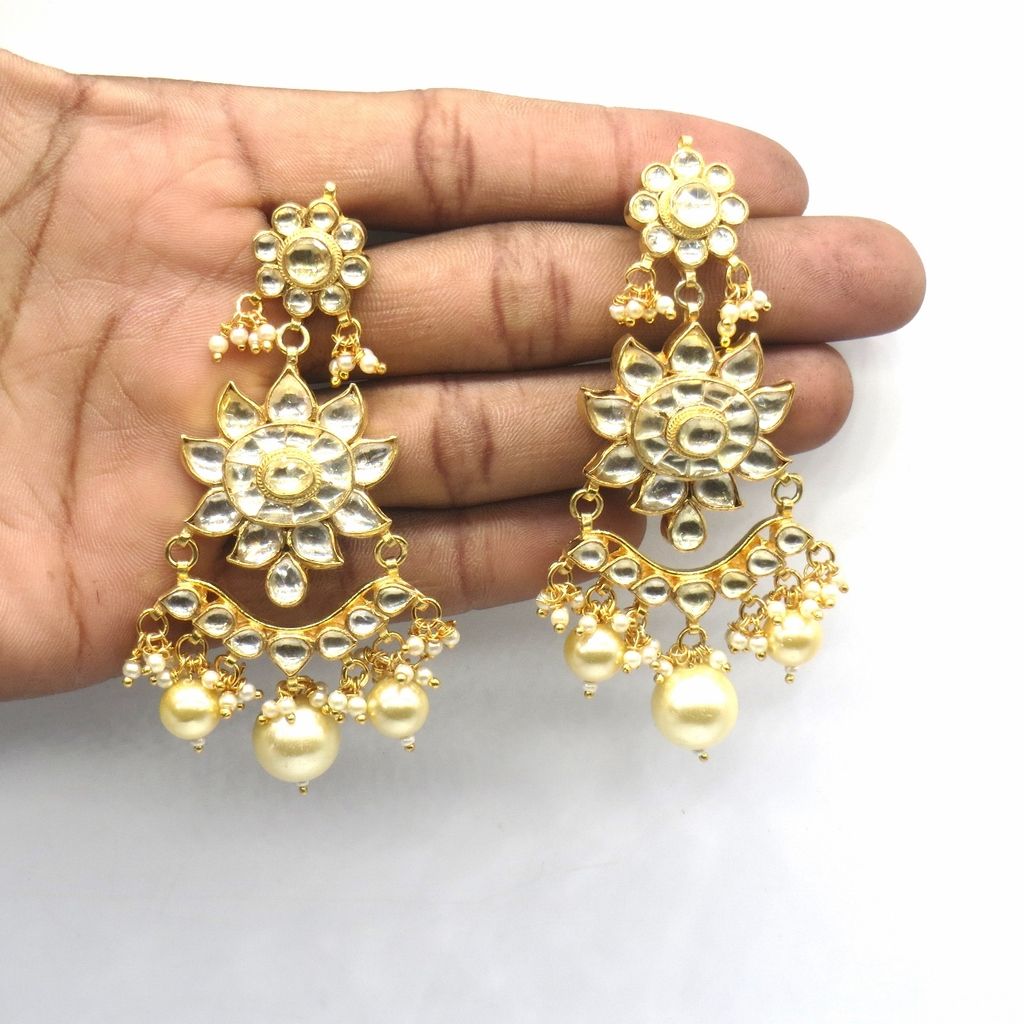 Jewelshingar Jewellery Gold Plating Gold Colour Earrings For Women ( 48708-dce )