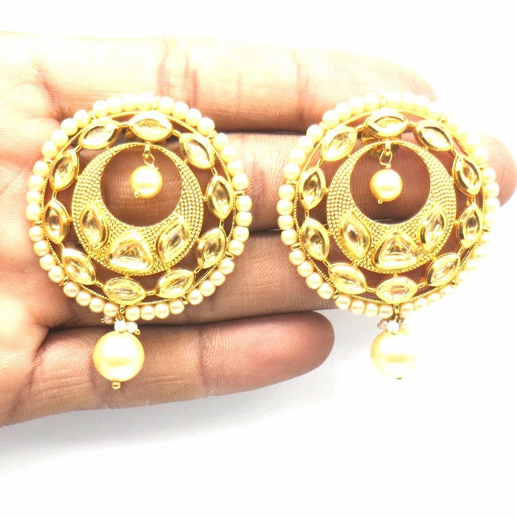Jewelshingar Jewellery Gold Plating Gold Colour Earrings For Women ( 48802-ace )