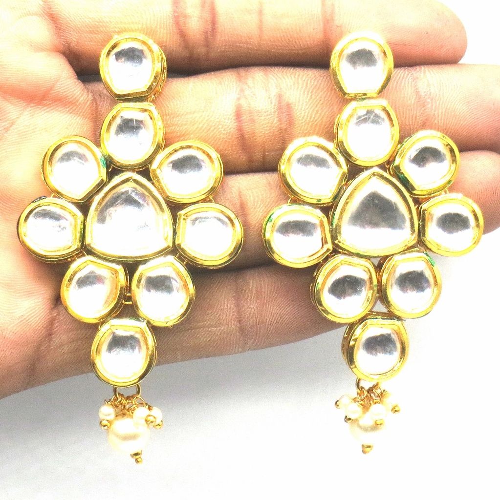 Jewelshingar Jewellery Gold Plating Clear Colour Earrings For Women ( 48836-ace )