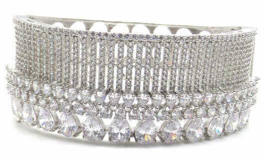 Jewelshingar Jewellery Silver Bracelet For Women ( 49448BCD )