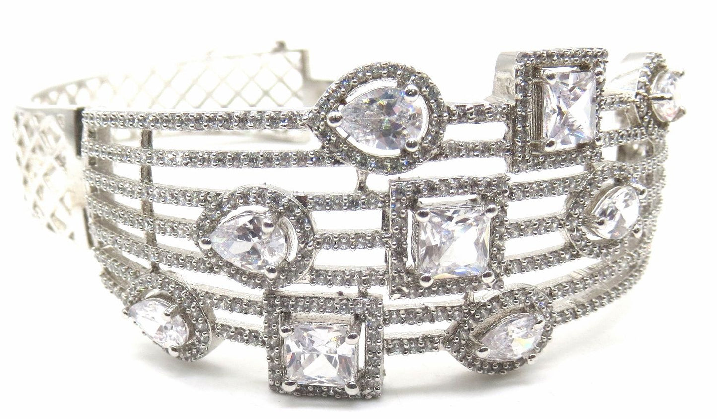 Jewelshingar Jewellery Silver Bracelet For Women ( 49456BCD )