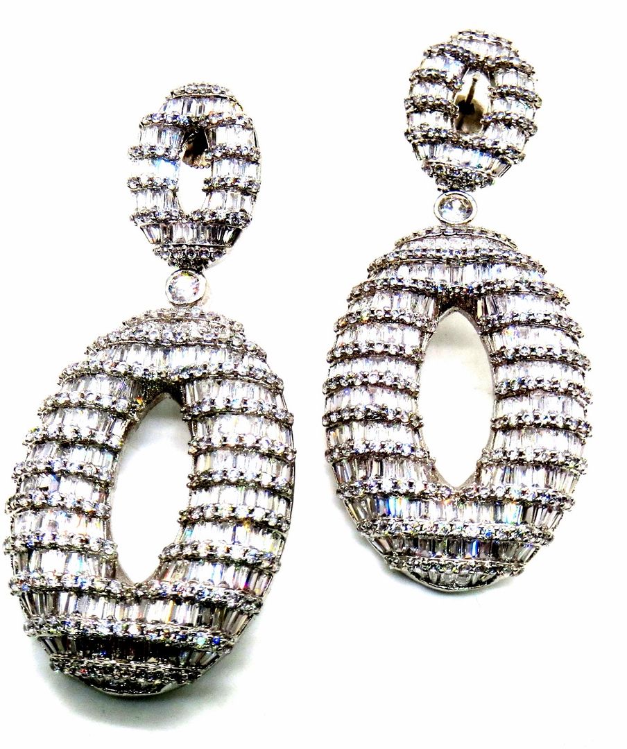 Jewelshingar Jewellery Gold Plating Clear Colour Dangle & Drop Earrings For Women ( 50042-ead )
