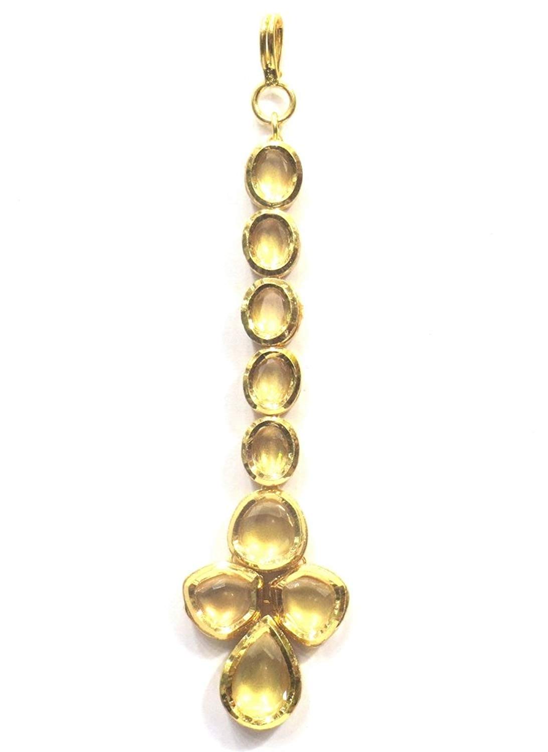 Jewelshingar Jewellery Fine Gold Plated Maangtikka For Women ( 35241-maangtikka )