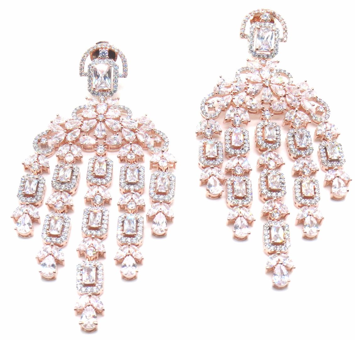 Jewelshingar Jewellery Fine Rose gold Jhumki Earrings For Women ( 51068EAD )