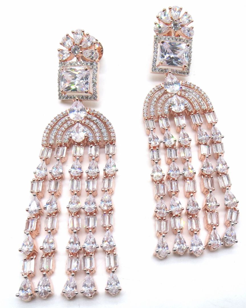 Jewelshingar Jewellery Fine Rose gold Jhumki Earrings For Women ( 51105EAD )