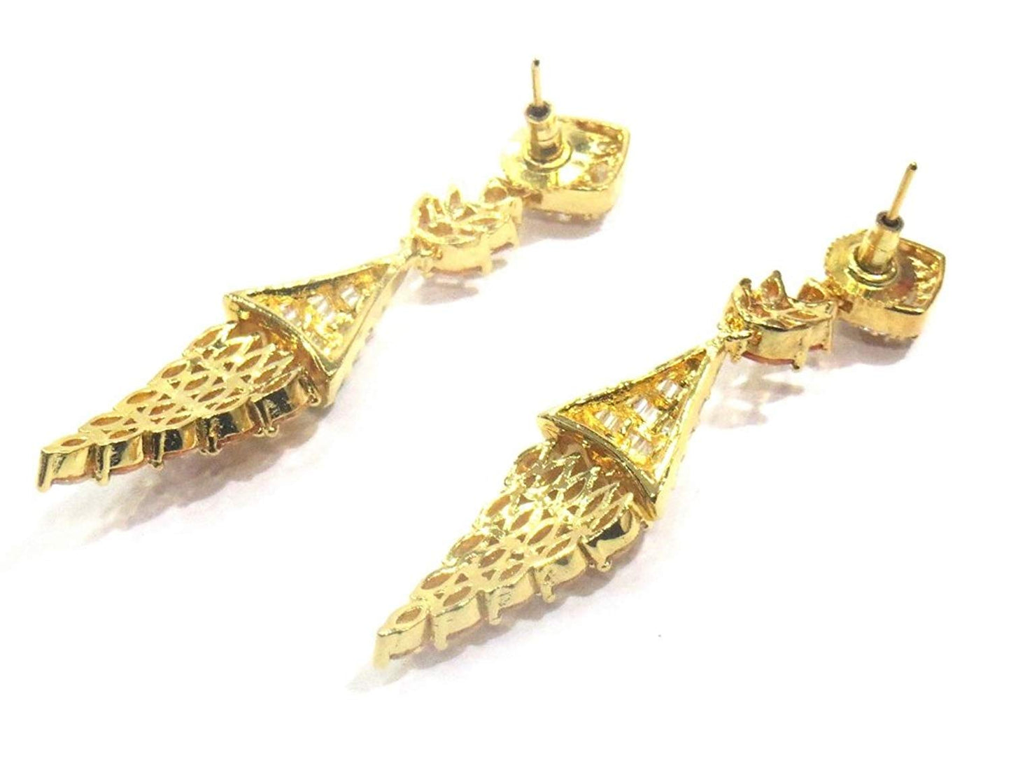 Jewelshingar Jewellery Gold Plated Gold Colour Earrings For Women (43770-ead-gold)