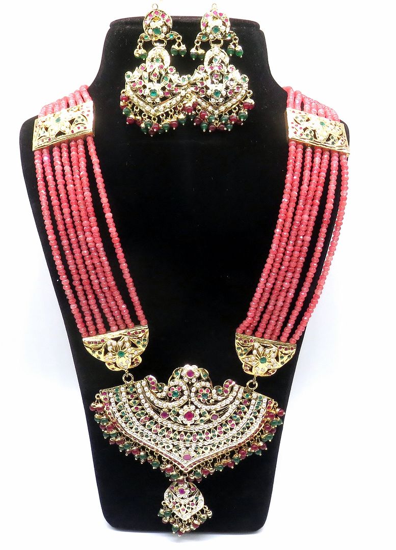 Jewelshingar Jewellery Gold Plated Colour Multi Necklace Set For Women ( 51463JDS )