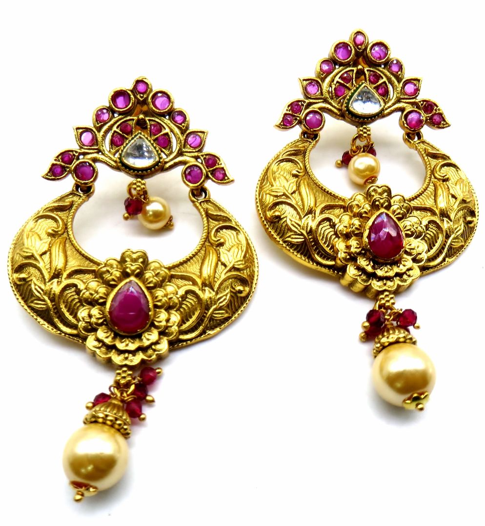 Jewelshingar Jewellery Fine Gold Jhumki Earrings For Women ( 51720PER )