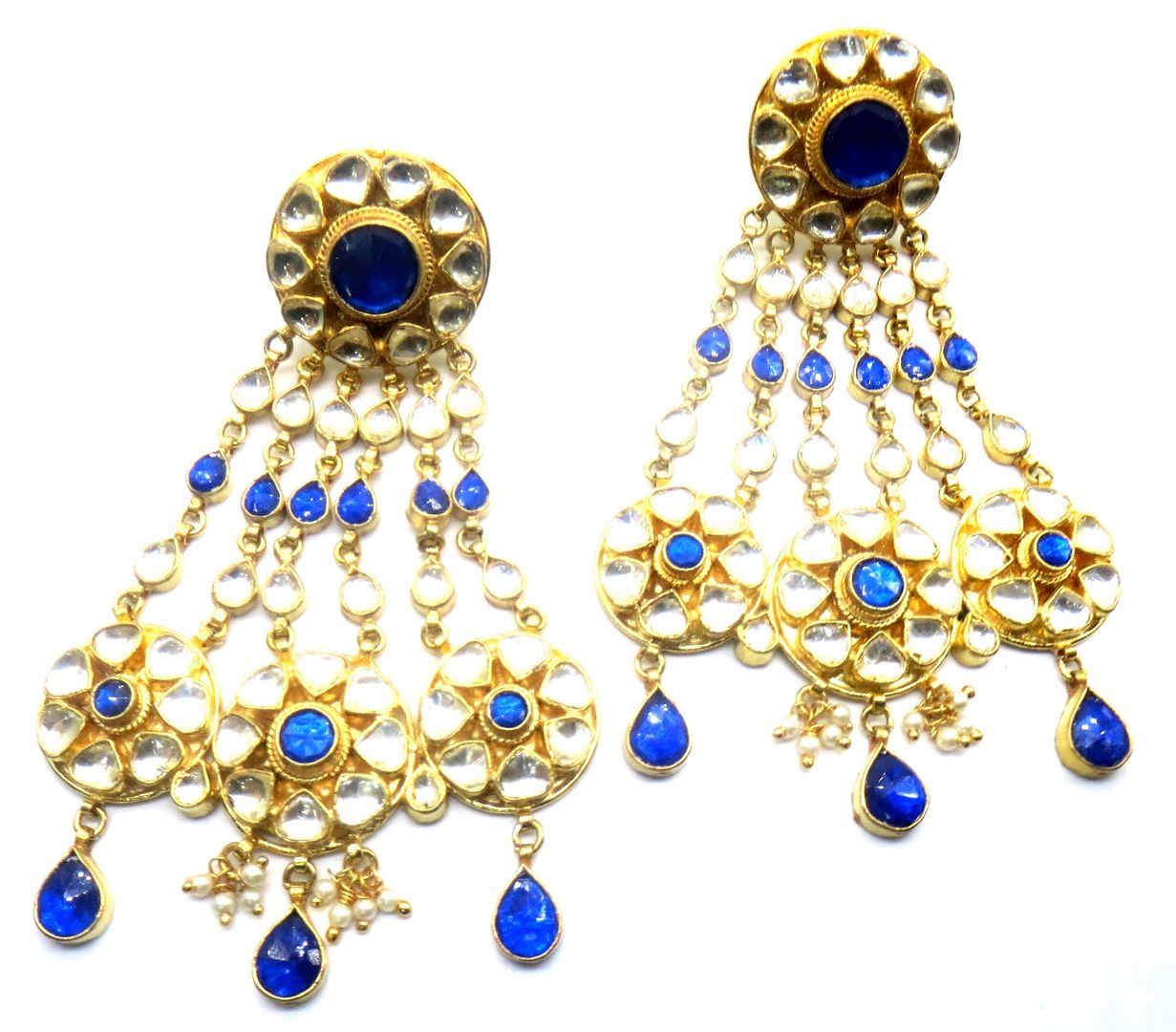 Jewelshingar Jewellery Fine Golden Jhumki Earrings For Women ( 51761ACE )