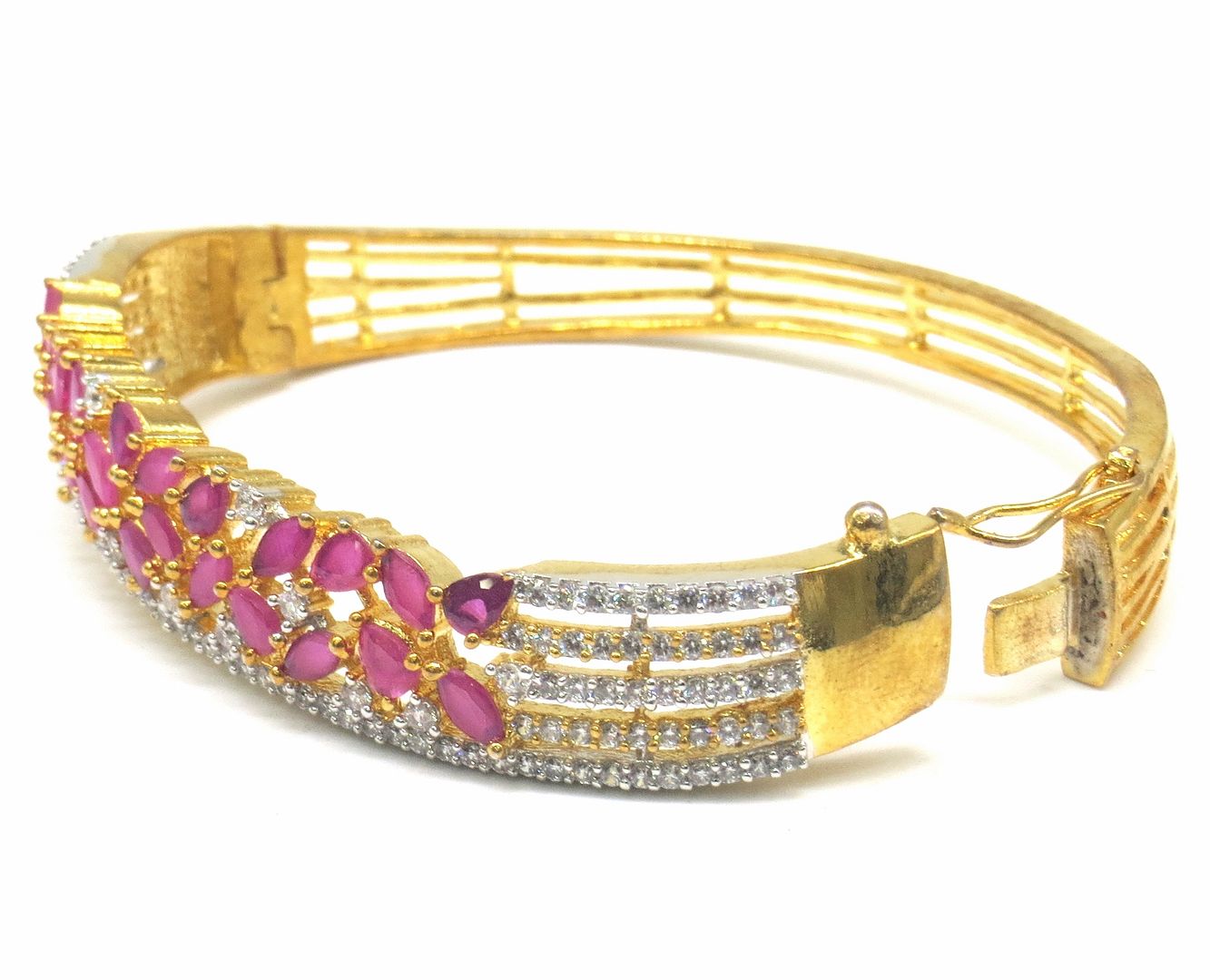 Jewelshingar Jewellery Ruby Bracelet For Women ( 51924BCD )