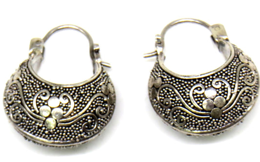 Jewelshingar Jewellery 925 Silver Rhodium Jhumki Earrings For Women ( 51995SSH )
