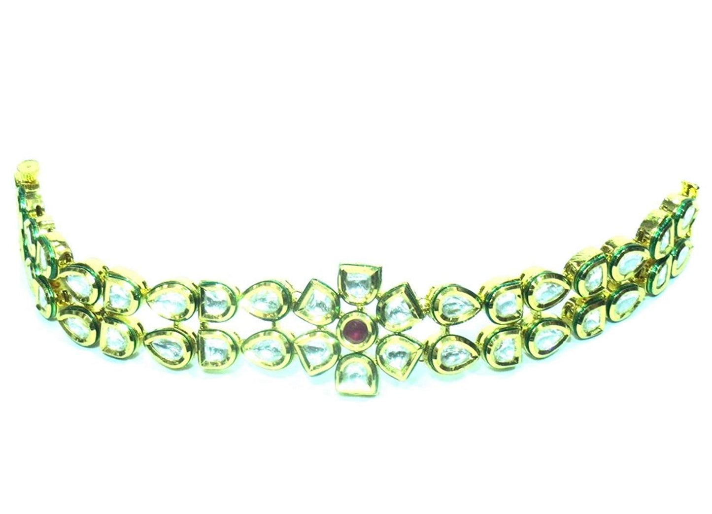 Jewelshingar Jewellery Polki Kundan Bracelet For Women ( 26463-bcad-cb )